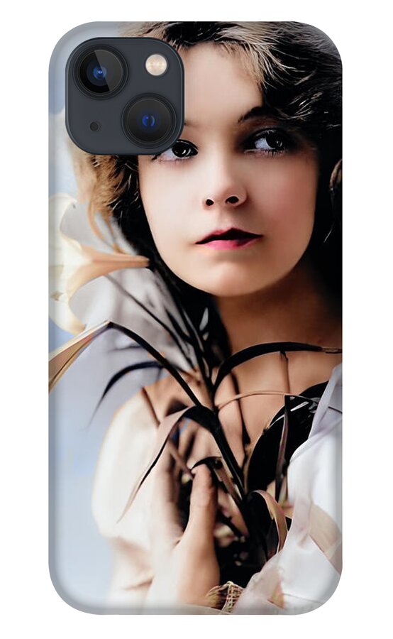 Lillian Gish iPhone 13 Case featuring the digital art Lillian Gish by Chuck Staley