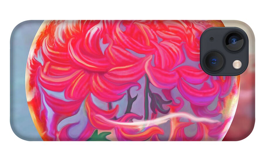 Lilies iPhone 13 Case featuring the digital art Lillith Sphere by Robin Moline