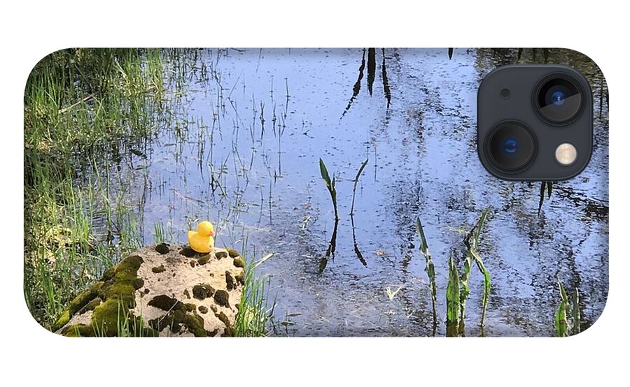 Rubber Duck iPhone 13 Case featuring the photograph Little Ducky by Vivian Aumond