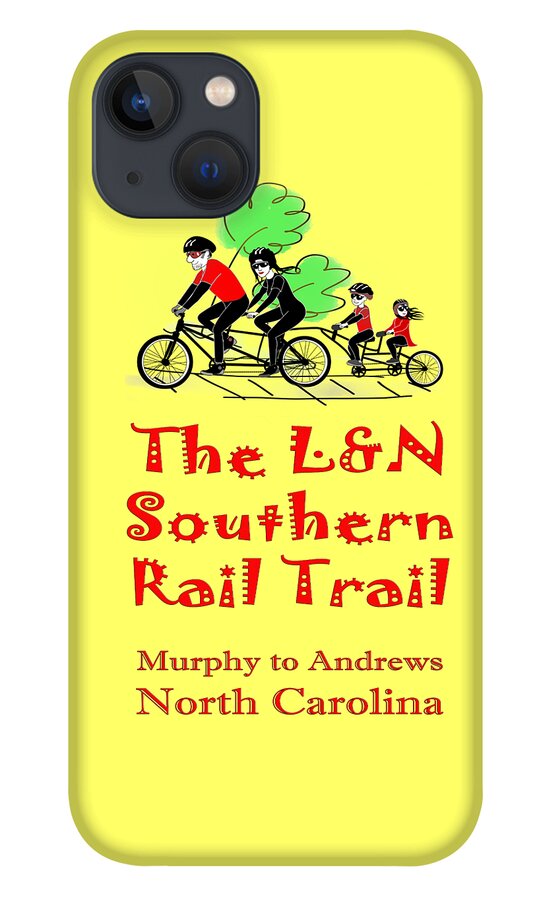 Rail iPhone 13 Case featuring the digital art LN Southern Rail Trail by Debra and Dave Vanderlaan
