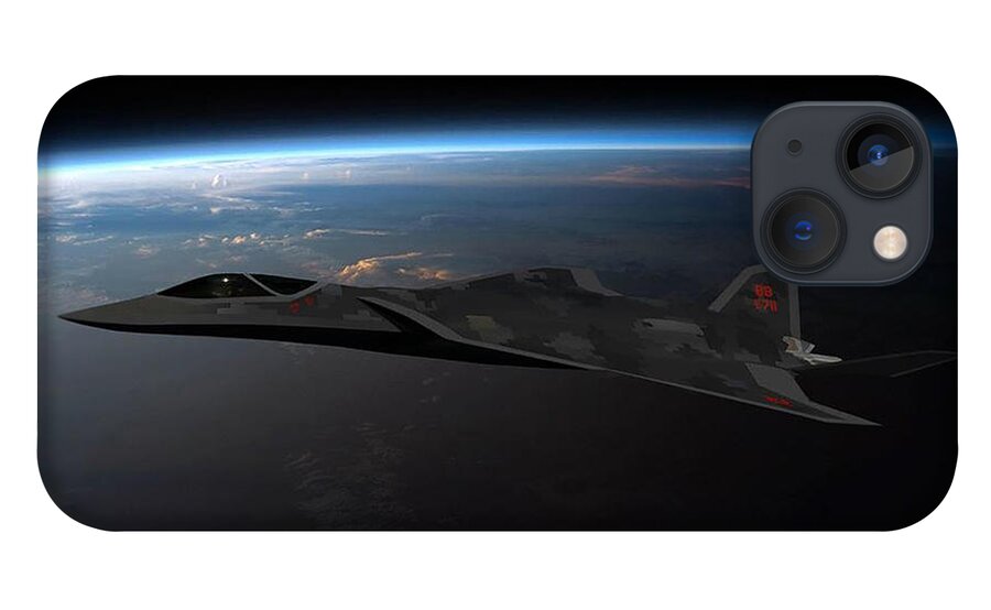 Lmt iPhone 13 Case featuring the digital art Lockheed LMT Intel Raven R by Custom Aviation Art