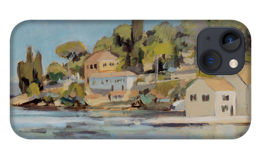 Loggos iPhone 13 Case featuring the painting Loggos lazy afternoon by Nop Briex