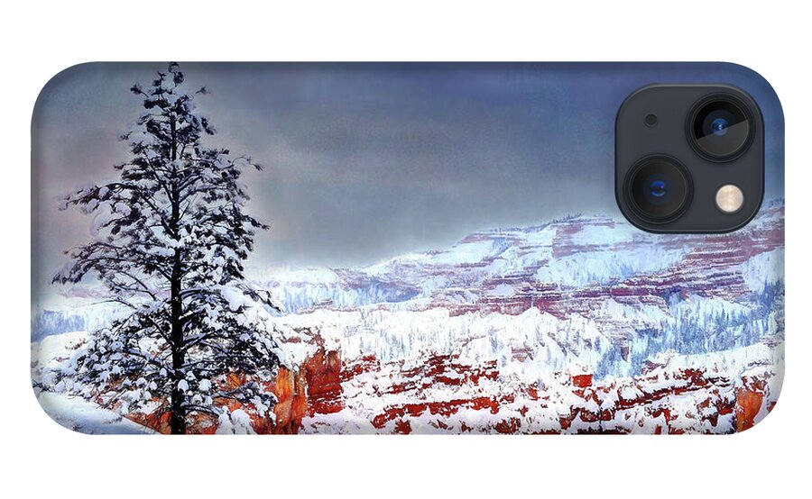 Bryce National Park iPhone 13 Case featuring the photograph Lone Pine in a Painted Sky - Bryce National Park by Wayne King