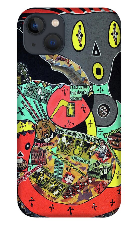 Soweto iPhone 13 Case featuring the painting Look At Em Go by Nkuly Sibeko