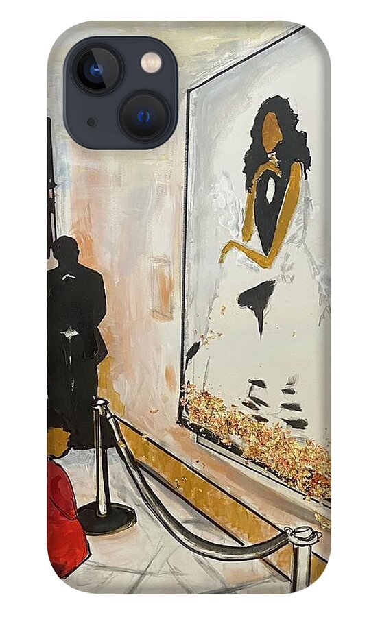  iPhone 13 Case featuring the painting Looking up at Greatness by Angie ONeal