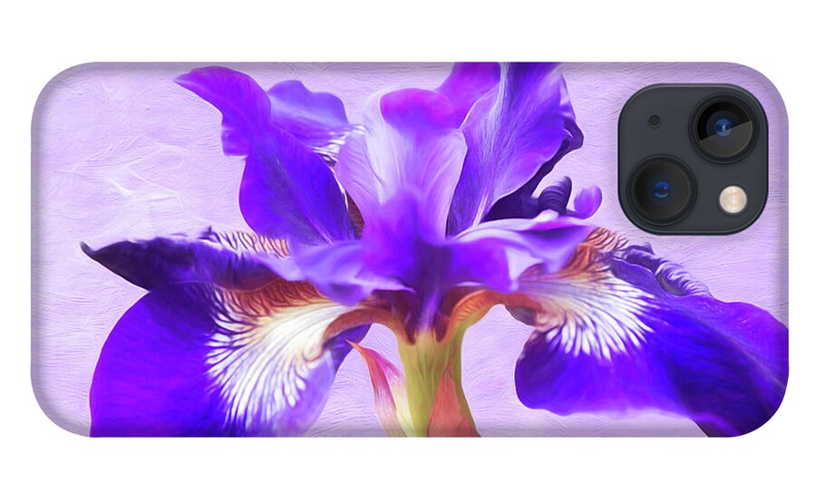 Iris iPhone 13 Case featuring the photograph Lovely Dancing Purple Iris by Anita Pollak
