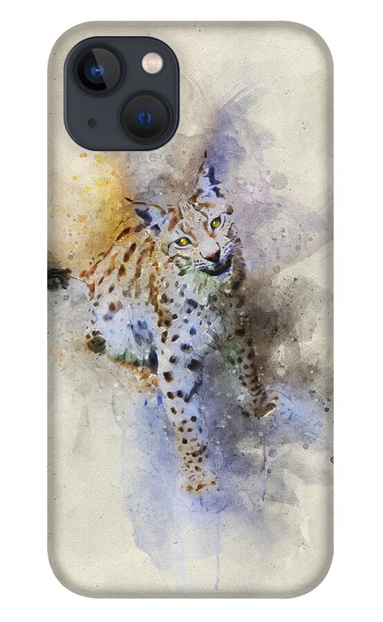 Lynx iPhone 13 Case featuring the digital art Lynx by Geir Rosset