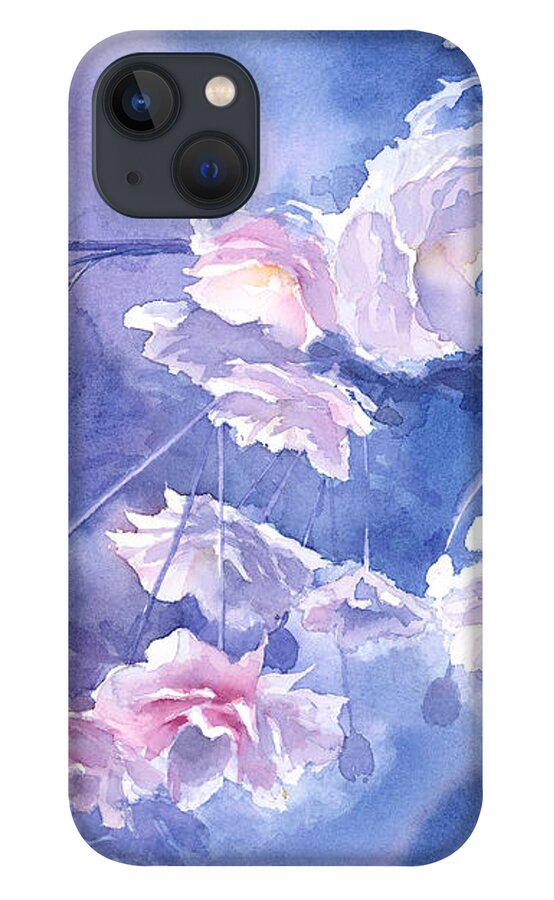 Abstract Flowers iPhone 13 Case featuring the painting Magic Glow by Espero Art