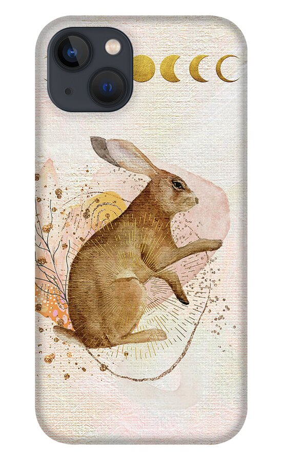 Rabbit iPhone 13 Case featuring the painting Magical Forest Rabbit by Garden Of Delights