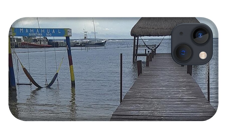 Dock iPhone 13 Case featuring the photograph Mahahual Dock and Swing by Nancy Graham
