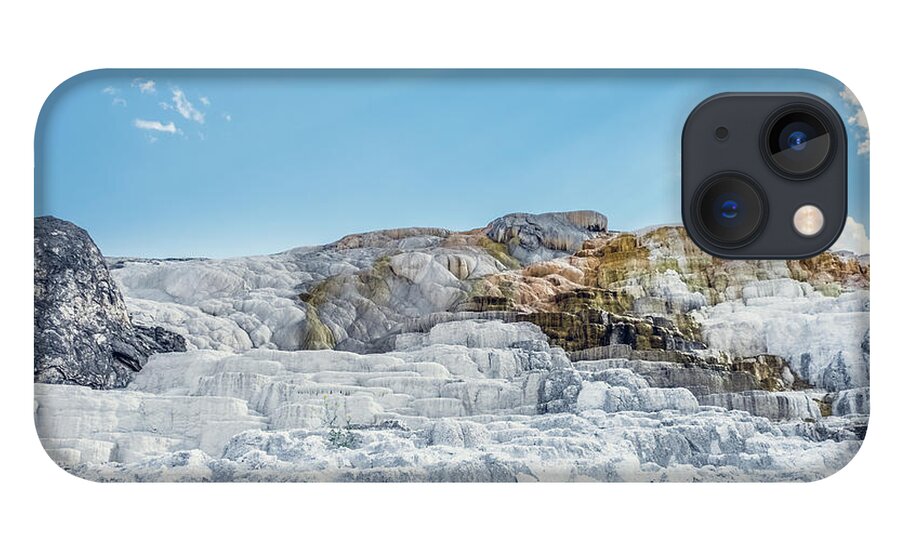 Yellowstone iPhone 13 Case featuring the photograph Mammoth hot spring #2 by Alberto Zanoni