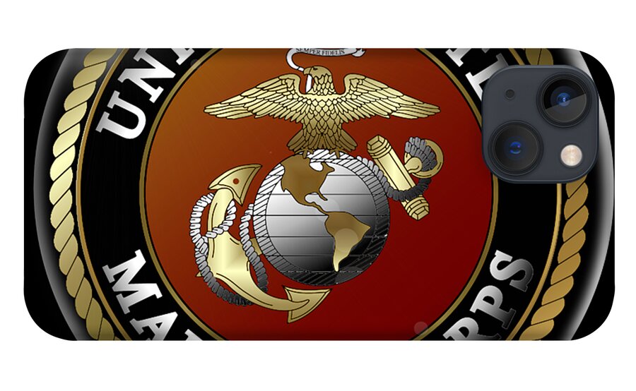United iPhone 13 Case featuring the digital art Marine Desert Storm Veterans by Bill Richards
