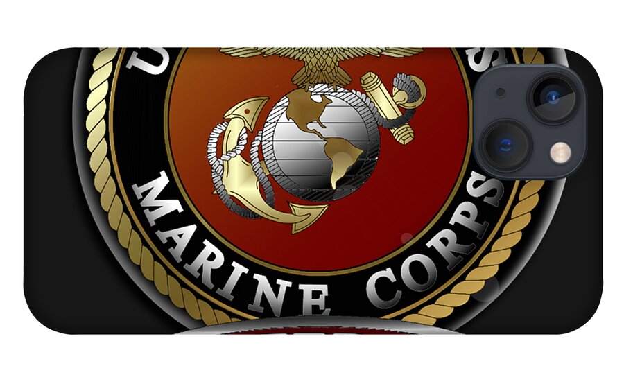 Marines iPhone 13 Case featuring the digital art Marine Veteran by Bill Richards