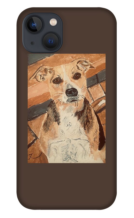 Dog iPhone 13 Case featuring the painting Beagle Rescued From Jamaica by Melody Fowler