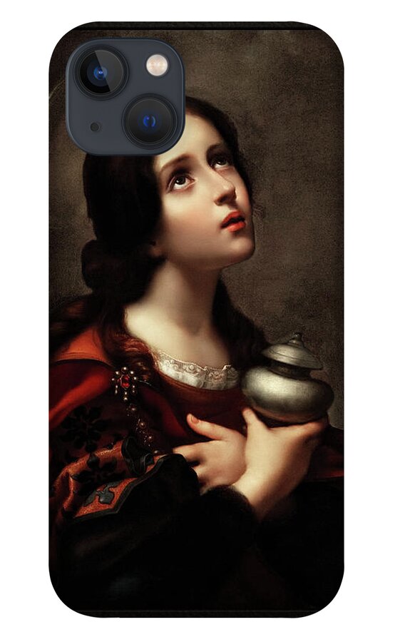 Mary Magdalene iPhone 13 Case featuring the painting Mary Magdalene by Carlo Dolci Classical Fine Art Xzendor7 Old Masters Reproductions by Rolando Burbon