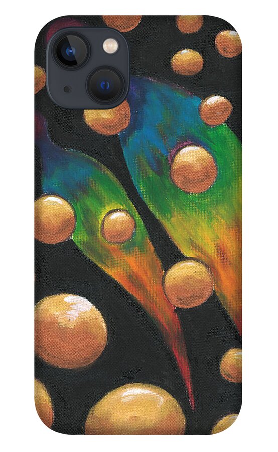 Spiritual iPhone 13 Case featuring the painting Me and My Spirit Guide by Esoteric Gardens KN