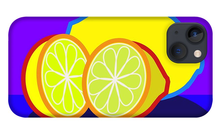 Yellow iPhone 13 Case featuring the digital art Mellow Yellow by Fatline Graphic Art