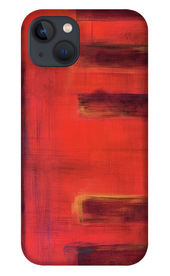 Abstract iPhone 13 Case featuring the painting Melody by Tes Scholtz