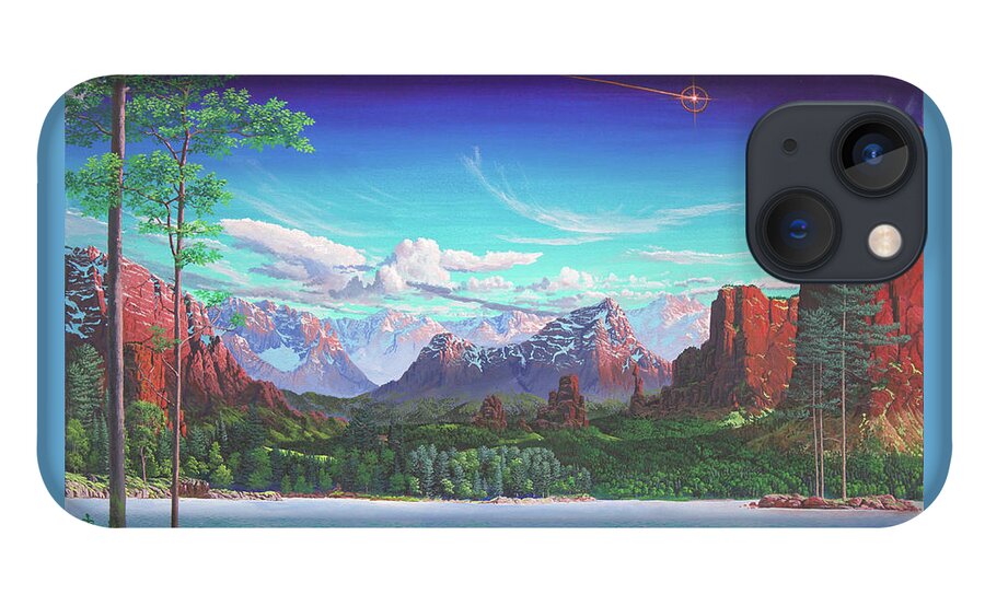 Meteor iPhone 13 Case featuring the painting Meteor by Michael Goguen