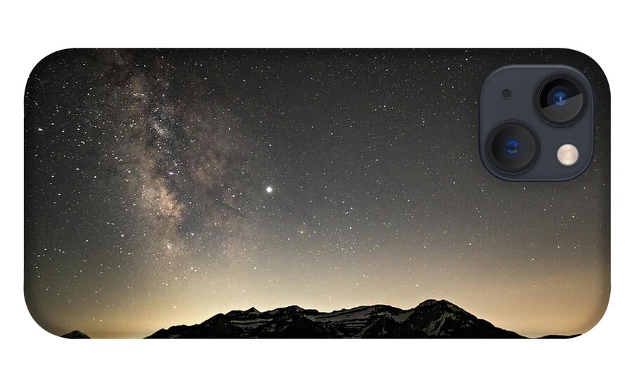 Timpanogos Mountain iPhone 13 Case featuring the photograph Milky Way over Timpanogos by Wesley Aston