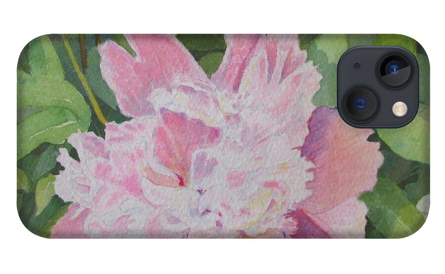 Peony iPhone 13 Case featuring the painting Mimis Delight by Mary Ellen Mueller Legault