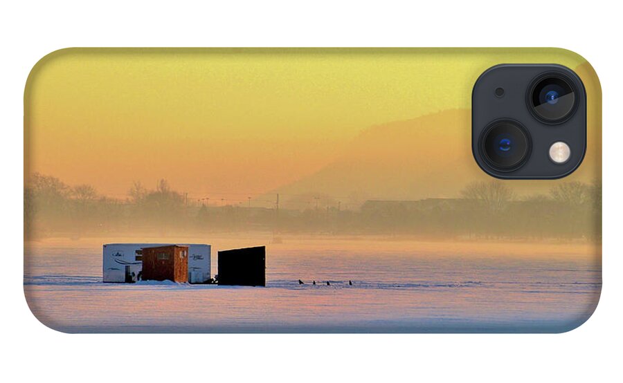 Ice Fishing iPhone 13 Case featuring the photograph Minnesota Sunrise by Susie Loechler