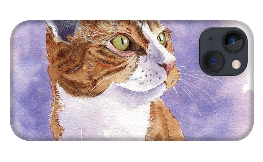 Cat iPhone 13 Case featuring the painting Mischief Maker by Louise Howarth