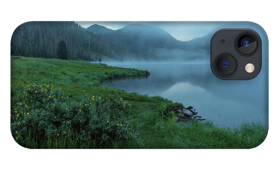 Landscape iPhone 13 Case featuring the photograph Misty Mountain Lake by Seth Betterly