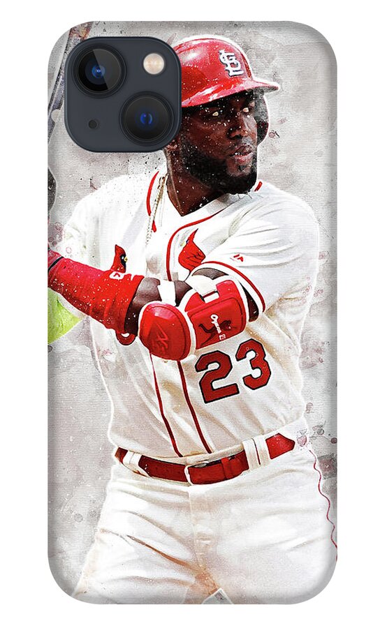 Mlb iPhone 13 Case featuring the digital art MLB Marcellozuna Marcell Ozuna Marcell Ozuna The Big Bear St. Louis Cardinals Stlouiscardinals Miami by Wrenn Huber