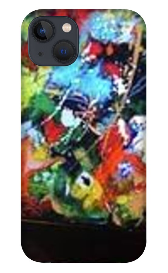 Diverse iPhone 13 Case featuring the painting Moniqui by Cheery Stewart Josephs