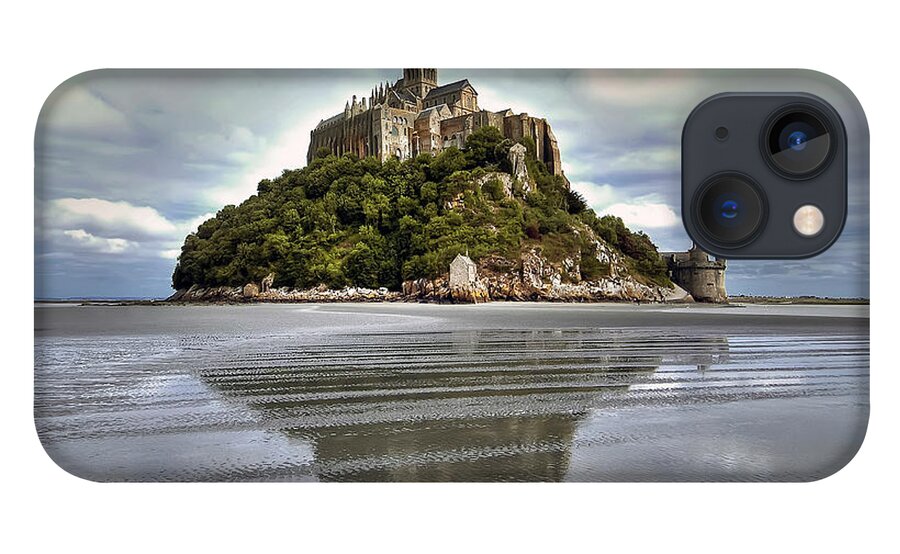 Mont St Michel iPhone 13 Case featuring the photograph Mont Saint Michel Viewed by the Bay - France by Paolo Signorini