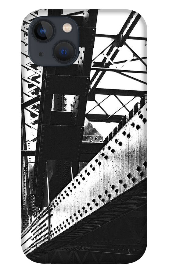 Bridge iPhone 13 Case featuring the photograph Montana Bridge BW by Rick Perkins