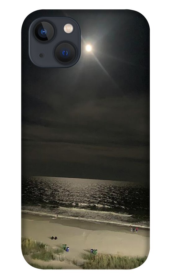 Myrtle Beach iPhone 13 Case featuring the photograph Moon Over Myrtle Beach by Lisa White