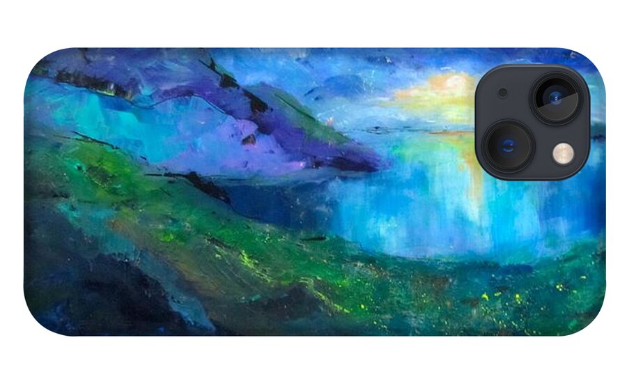 Moon iPhone 13 Case featuring the painting Moon Rise by Barbara O'Toole