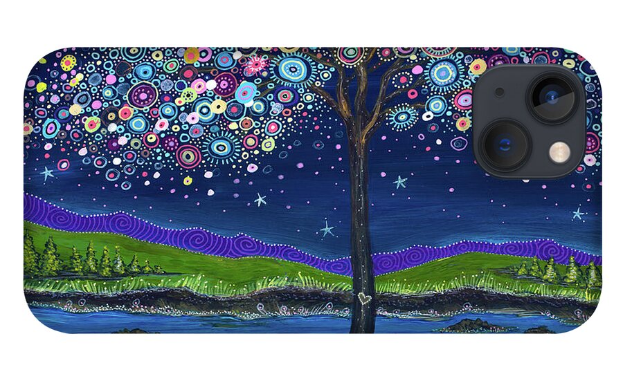 Moonlit Magic iPhone 13 Case featuring the painting Moonlit Magic by Tanielle Childers