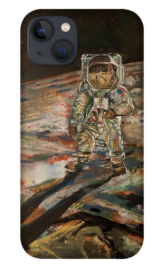 Moon iPhone 13 Case featuring the mixed media Moonstruck by Try Cheatham