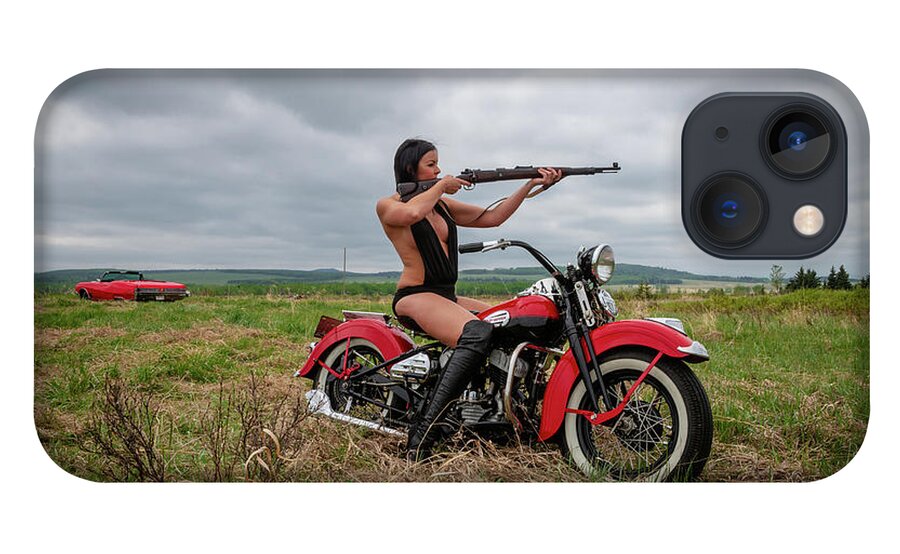 Motorcycle iPhone 13 Case featuring the photograph Motorcycle Babe by Bill Cubitt