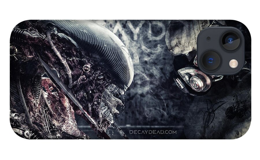 Alien iPhone 13 Case featuring the digital art My Queen Dark Edition by Argus Dorian