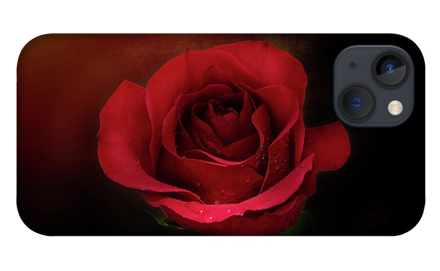 Mystic Rustic Red Rose iPhone 13 Case featuring the photograph Mystic Rustic Red Rose by Gwen Gibson