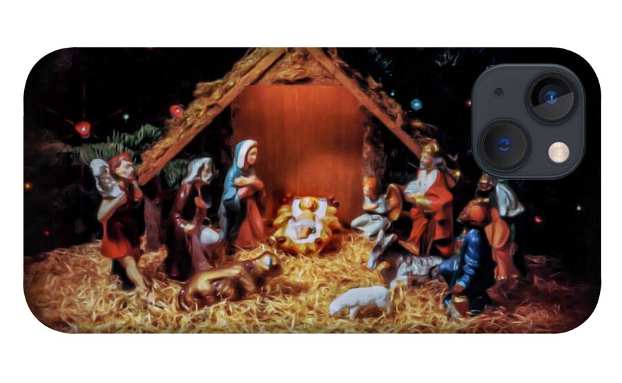 Inspirational iPhone 13 Case featuring the photograph Nativity Scene Greeting Card by Brian Tada