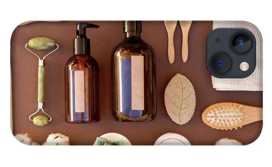 Product iPhone 13 Case featuring the photograph Natural cosmetics set by Anastasy Yarmolovich