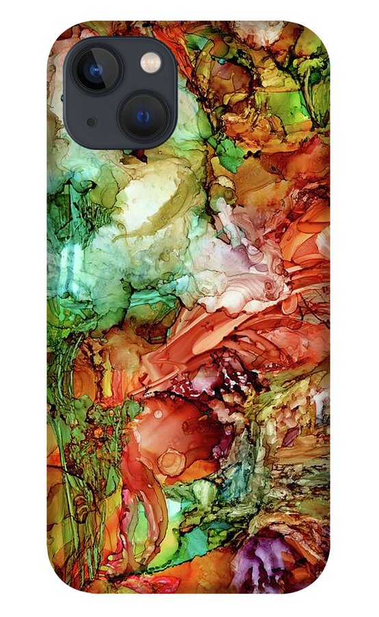 Flow iPhone 13 Case featuring the painting Next Stop...Paradise by Angela Marinari