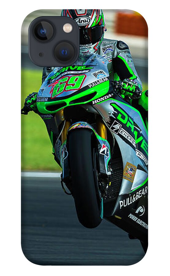 Nicky Hayden iPhone 13 Case featuring the photograph Nicky Hayden Valencia 2014 by Tony Goldsmith