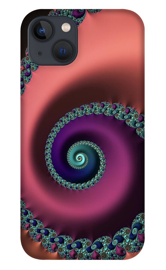 Abstract iPhone 13 Case featuring the digital art Nine Does a Headstand by Manpreet Sokhi