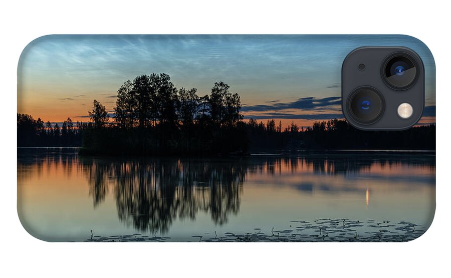 Finland iPhone 13 Case featuring the photograph Noctilucent moonrise by Thomas Kast