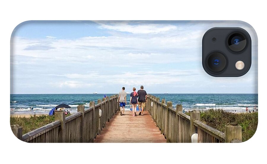  iPhone 13 Case featuring the digital art Ocean Boardwalk 3 by Kari Myres