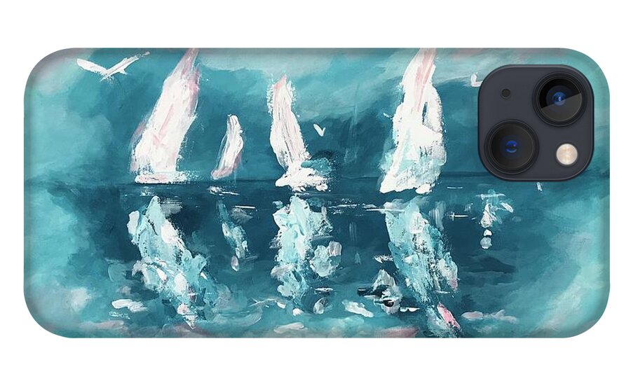 Art iPhone 13 Case featuring the painting Offshore by Deborah Smith