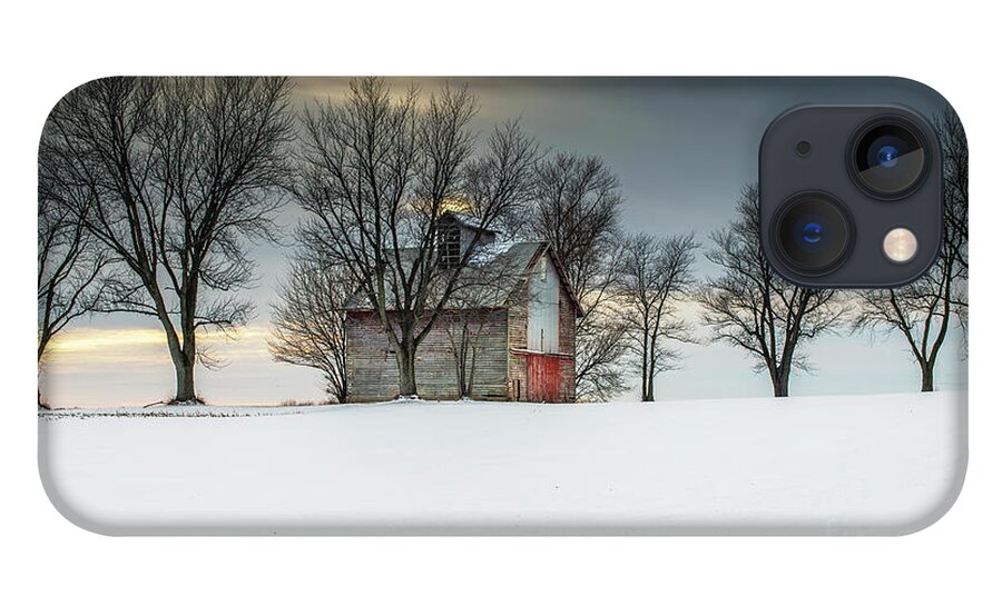 Old Barn iPhone 13 Case featuring the photograph Old Barn in the Sunset by Sandra Rust