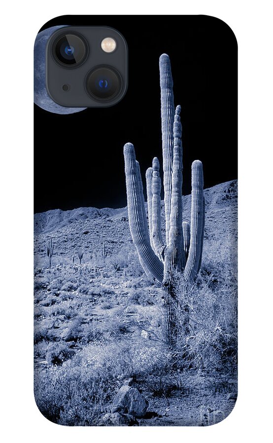 B&w iPhone 13 Case featuring the photograph Once In A Blue Moon by Kenneth Johnson