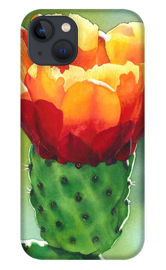 Opuntia iPhone 13 Case featuring the painting Opuntia by Espero Art